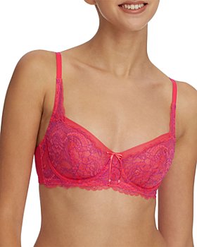 AVENUE BODY | Women's Plus Size Knitted Lace Soft Cup Bra - rose - 38C