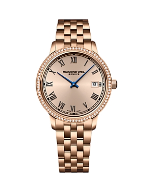 Shop Raymond Weil Toccata Watch, 34mm In Rose Gold