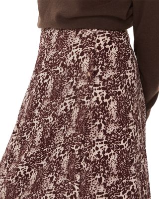 Micro Leopard Print Wrap Skirt