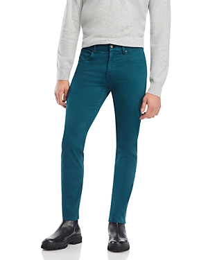 7 For All Mankind Slimmy Luxe Performance Plus Slim Fit Pants In Hunter Green