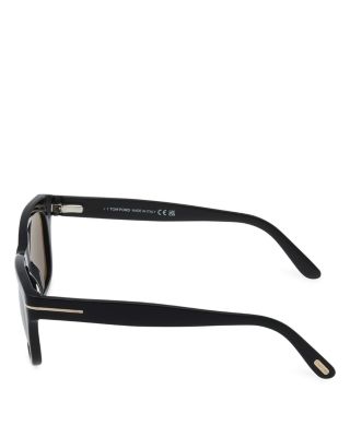 Black Geometric Sunglasses, 52mm