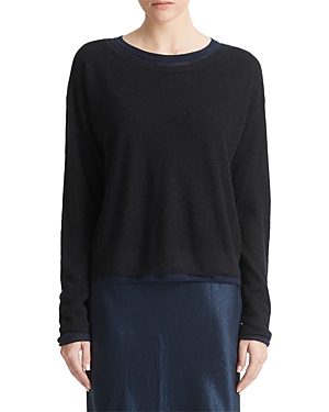 Shop Vince Crewneck Sweater In Coastal