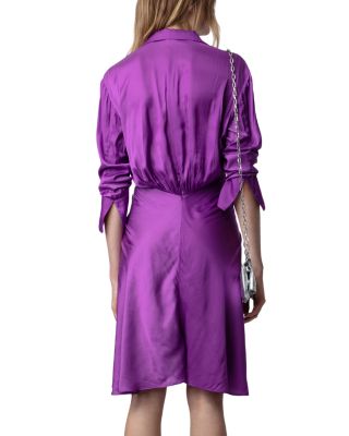 Rozo Twist Front Satin Dress