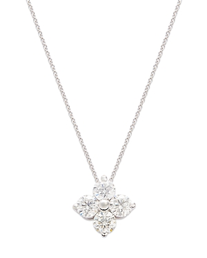 Bloomingdale's Diamond Flower Pendant Necklace In 14k White Gold, 2.0 Ct. T.w.