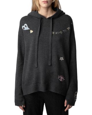 Zadig and voltaire hot black hooded sweatshirt