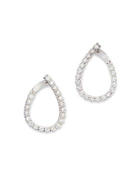Bloomingdale's - Diamond Spiral Hoop Drop Earrings in 14K White Gold, 4.0 ct. t.w.