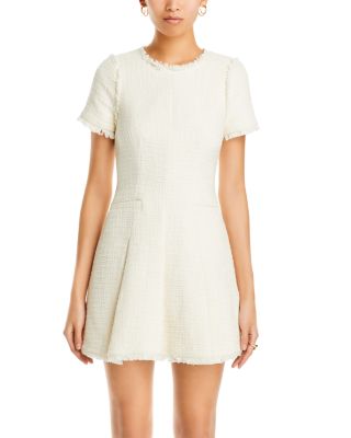 Nova Fringe Trim Boucl&amp;eacute; Mini Dress