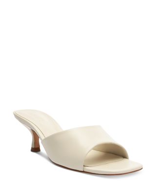 Women's Dethalia 65mm Leather Kitten-heel Sandals In Pearl