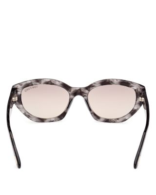 Geometric Square Acetate Sunglasses, 55mm