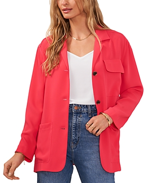 Shop Vince Camuto Slouchy Patch Pocket Jacket In Pink Allure