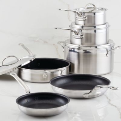 ProBond&reg; Forged 10-Piece Professional Clad Stainless Steel Cookware Set with TITUM&reg; Nonstick