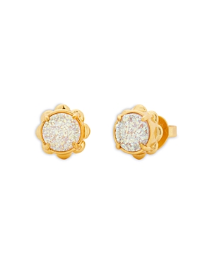 Shop Kate Spade New York Glam Gems Gemstone Stud Earrings In Gold Tone In White/gold