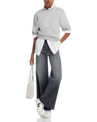 MOTHER The Tomcat Roller High Rise Fray Hem Jeans in Dancing