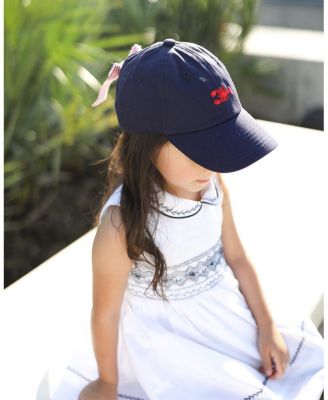 Girls' Lobster Bow Baseball Hat in Navy - Little Kid