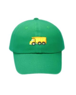 Bits & Bows - Boys' Dumptruck Baseball Hat in Green - Little Kid