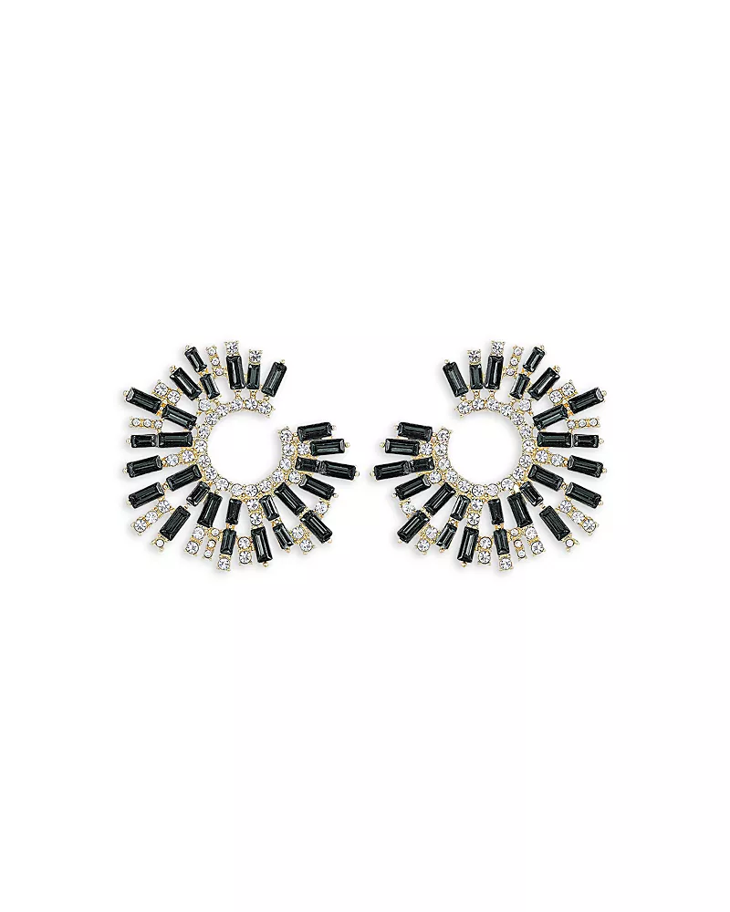 Ettika Opulent Stardust Open Circle Earrings in 18K Gold Plated