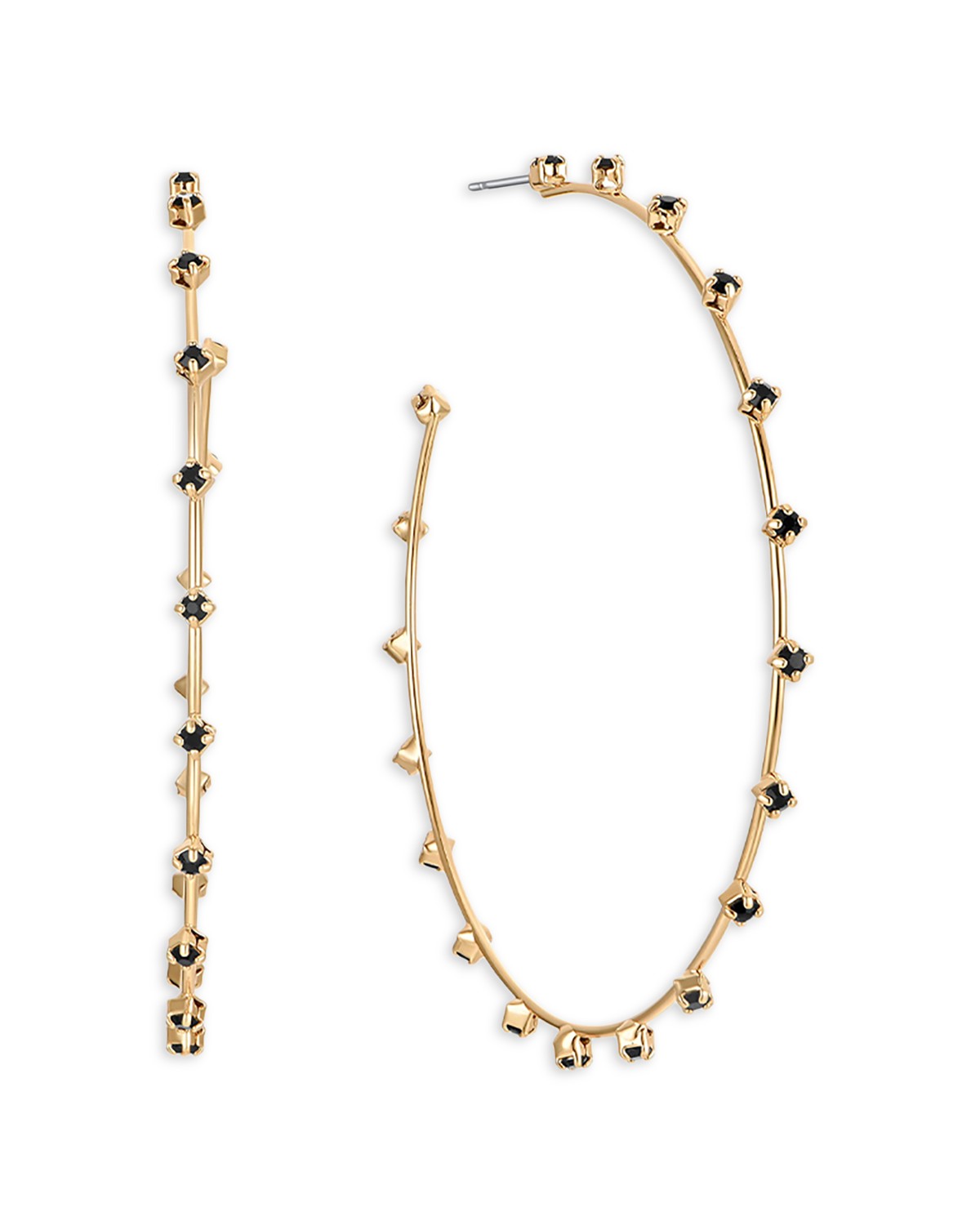 Simple Spark Hoop Earrings in 18K Gold Plated