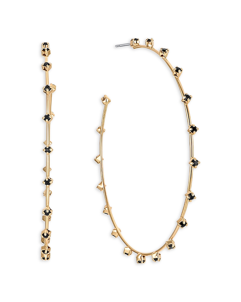 Ettika Simple Spark Hoop Earrings in 18K Gold Plated
