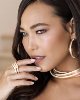 Flex Ribbed Opal Ring in 18K Gold Plated 