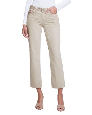 L'AGENCE - Milana Low Rise Stovepipe Jeans in Sand Dune