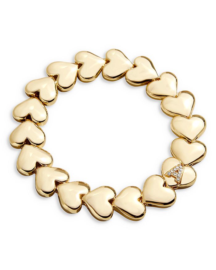 BAUBLEBAR Heart Charm Initial Stretch Bracelet Bloomingdale's