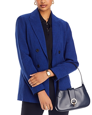 Shop T Tahari Double Breasted Blazer In Symphony Blue