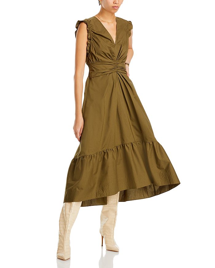 Derek Lam 10 Crosby - Women's Floral Knee Length Flared Dress