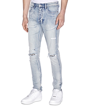 Chitch Slim Fit Distressed Punk Jeans in Denim Blue