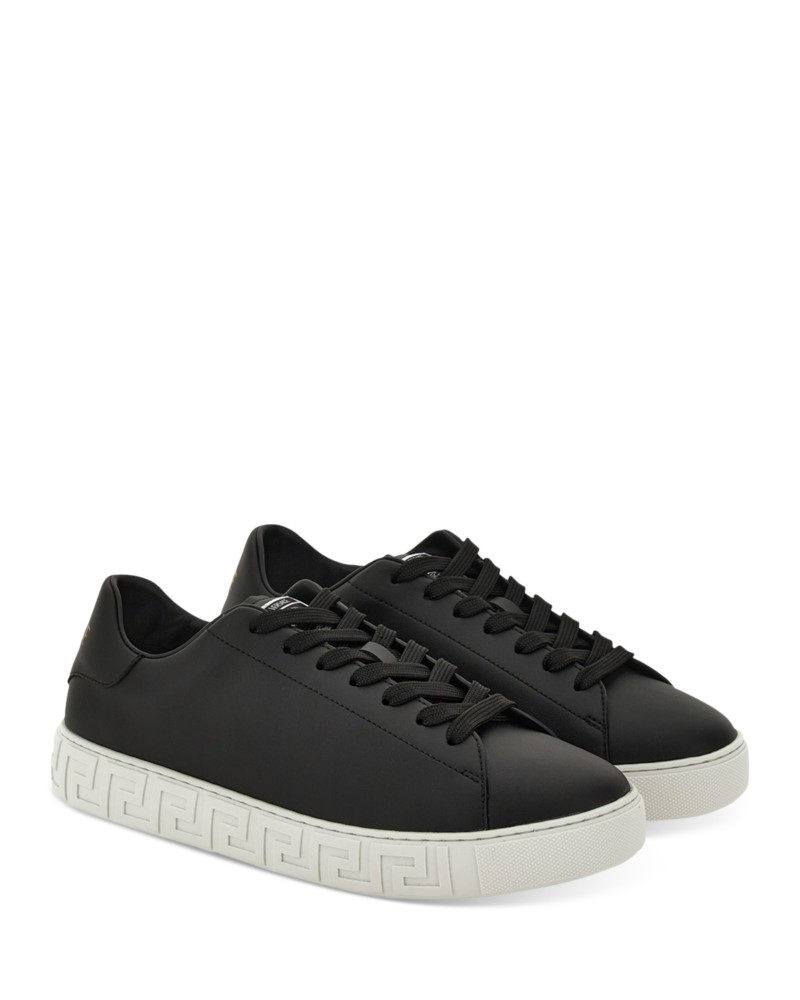 Versace Men's Lace Up Sneakers in Black