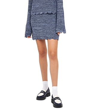 Shop Joie Detta Mini Skirt In Serenity & Dark Sapphire