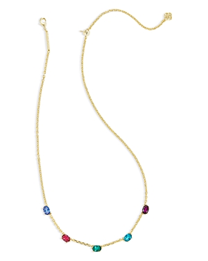 Kendra Scott Cailin Cubic Zirconia Adjustable Strand Necklace, 16-19 In Gold Multi Mix