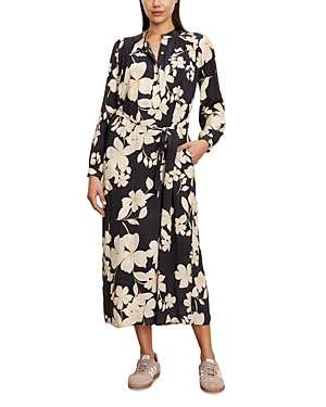 Shop Velvet By Graham & Spencer Josepha Floral Maxi Dress In Black
