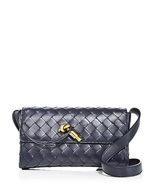 Bottega Veneta Mini Andiamo Crossbody Bag In Space