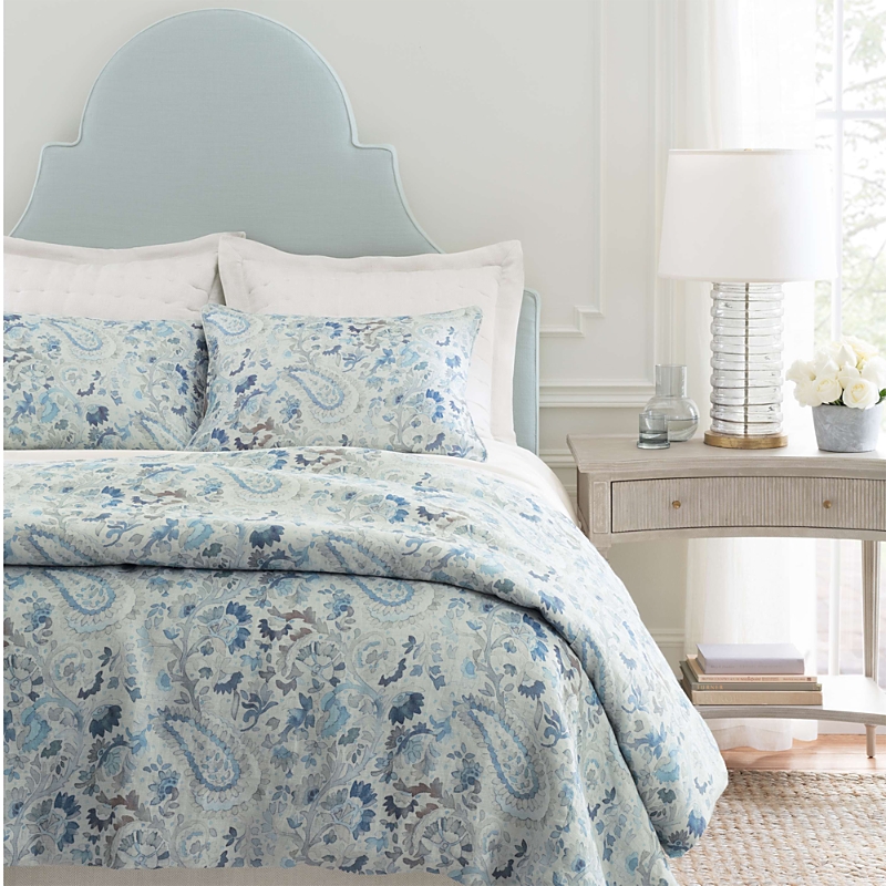 Annie Selke Ines Linen Duvet Cover, King In Blue