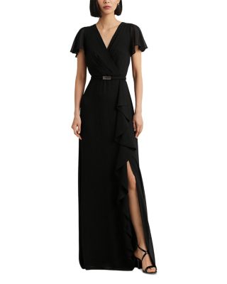 Ralph Lauren - Belted Georgette Gown