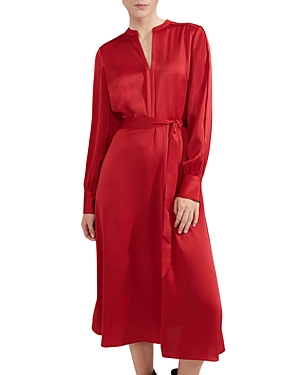 Hobbs London Arlette Dress In Currant Red