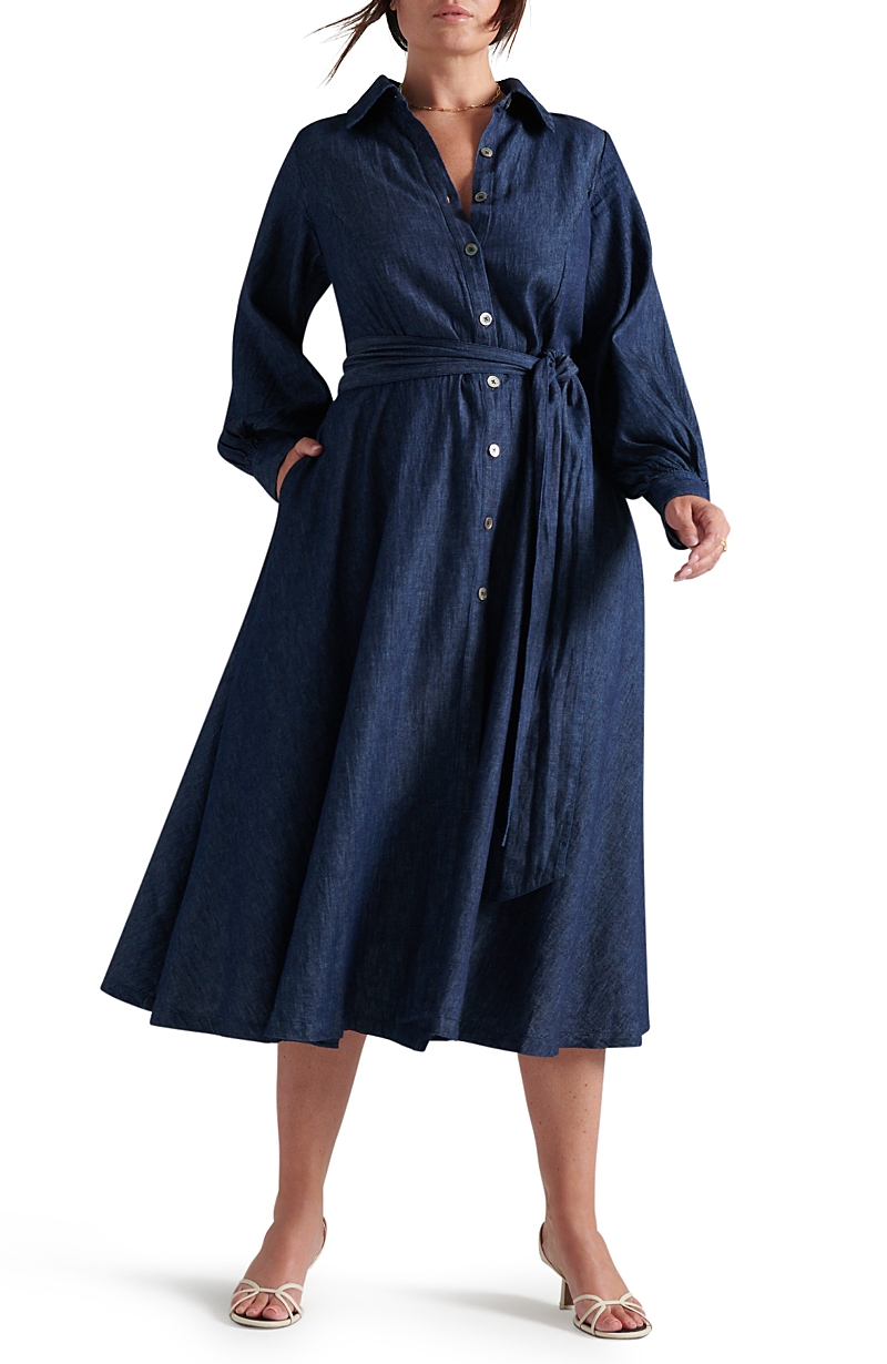 Pari Passu Plus Size Oli Denim Shirtdress
