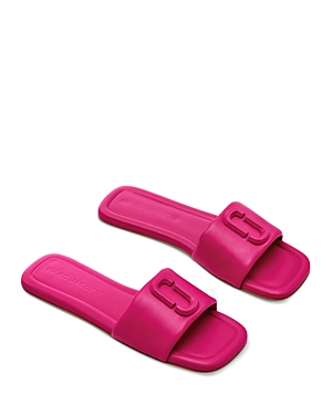 Shop Marc Jacobs Women's The J Marc Slide Sandals In Lipstick Pink