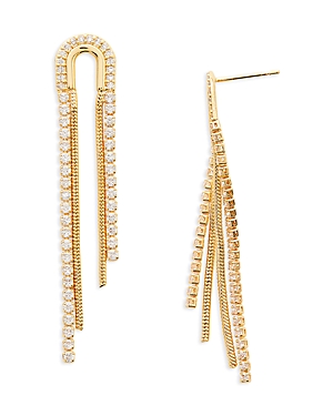 Aqua Arched Linear Earrings - 100% Exclusive In Gold