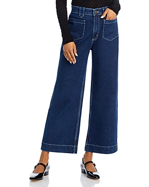 Shop Frame Utility Relaxed Wide Leg Jeans In Gabriel