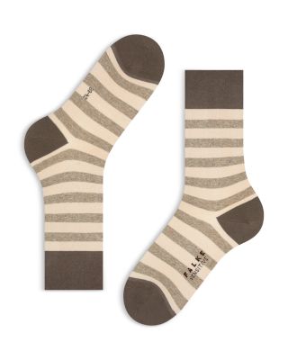 Mapped Line Cotton Blend Mid Calf Socks