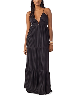 Ba&sh Wasta Pleated Maxi Dress In Black