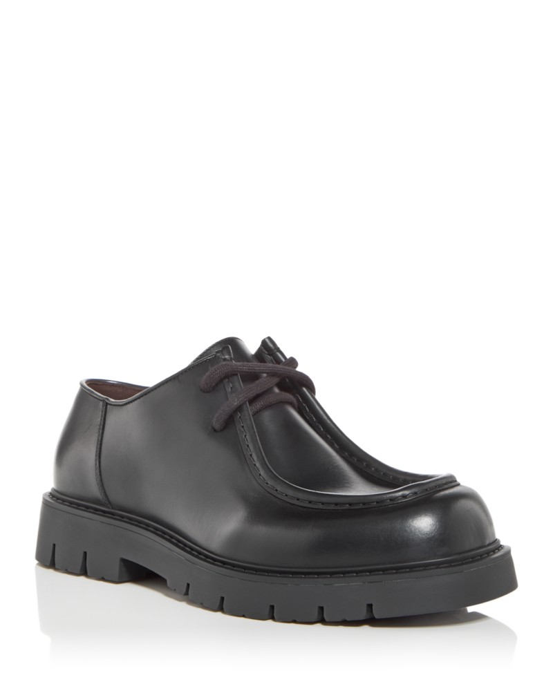 Bottega Veneta Men's Haddock Moc Toe Loafers in Nero