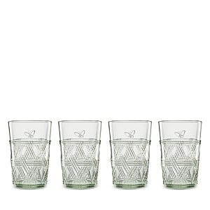 Lenox Set Of 4 Butterfly Meadow Tall Glasses In Green