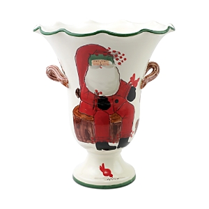 Vietri Old St. Nick Large Footed Cachepot In Multi