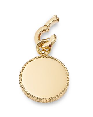 18K Yellow Gold Venetian Princess Diamond Flower Disc Pendant