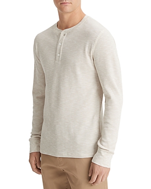 Shop Vince Sun Faded Thermal Henley In Pumice Rock