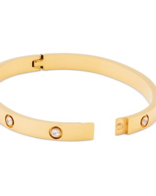 Crystal Bangle Bracelet in 16K Yellow Gold Plated - Exclusive