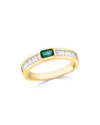 Bloomingdale's Fine Collection - Emerald and Diamond Ring in 14K Yellow Gold