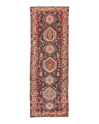 Bashian - One of a Kind Persian Semi Antique Karaja Runner Area Rug, 4' x 11'